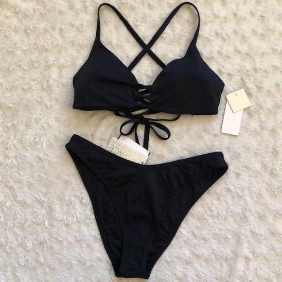 L*Space Flynn Bikini Set Whiplash Bottom NWT DD Large - Picture 9 of 11